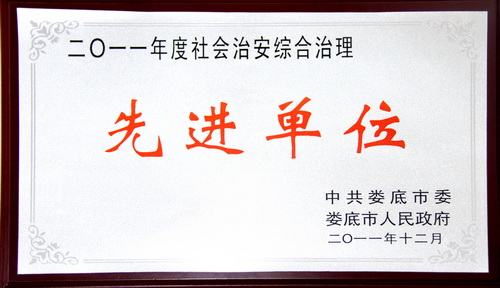 2011年度社会治安综合治理先进单位